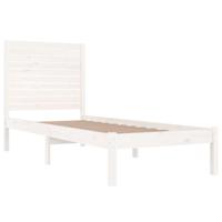 Bedframe massief hout wit 75x190 cm - thumbnail