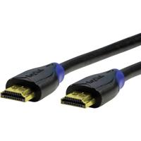 LogiLink HDMI Aansluitkabel HDMI-A-stekker, HDMI-A-stekker 1.00 m Zwart CH0061 4K UHD, Audio Return Channel (ARC), Vergulde steekcontacten HDMI-kabel - thumbnail