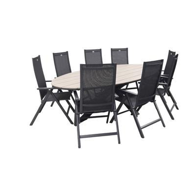 Hartman Napoli Xerix / GI Edison 280x140 cm. tafel - ovale verstelbare tuinset