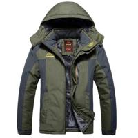 Winter fleece militaire jassen mannen winddicht waterdichte uitloper parka Windbreaker warme jas grootte: 6XL (Army Green) - thumbnail