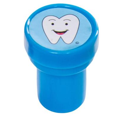 LG Imports stempel tand 3,5 x 3 cm blauw