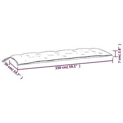 VidaXL Tuinbankkussens 2 st 150x50x7 cm oxford stof bladpatroon - thumbnail