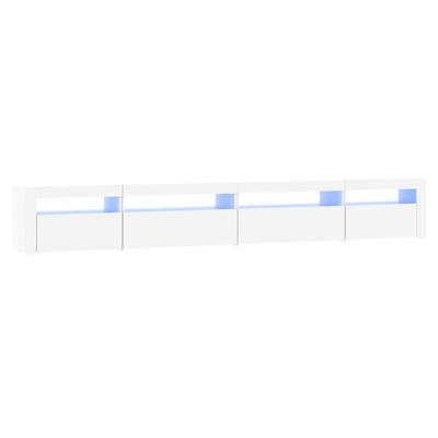 Tv-meubel met LED-verlichting 270x35x40 cm wit