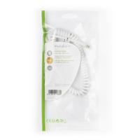 Telefoonkabel | RJ10 male - RJ10 male | 2,0 m | Wit - thumbnail