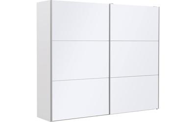 Goossens Kledingkast Easy Storage Sdk, 253 cm breed, 220 cm hoog, 2x 3 paneel glas schuifdeuren