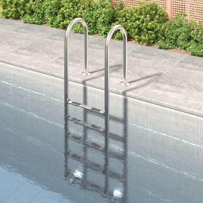 VidaXL Zwembadladder 54x38x211 cm 304 roestvrij staal VidaXL Zwembadladder 54x38x211 cm 304 roestvrij staal