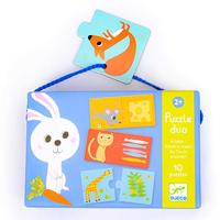 Puzzelduo Aan tafel! DJECO blauw - thumbnail