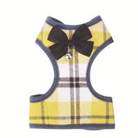 Verstelbare Bow Plaid vest lead pull touw leiband voor kat hond huisdier (L) - thumbnail