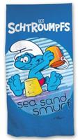 Smurfen Sea Sand strandlaken 70 x 140 cm polyester - thumbnail