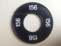 Maatring 9cm zwart/wit 156 - thumbnail