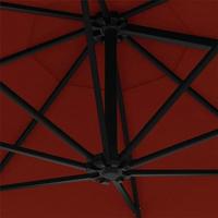 VidaXL Wandparasol met led&apos;s 300 cm terracottakleurig - thumbnail