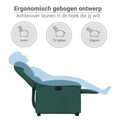 Sta-op-stoel verstelbaar stof donkergroen