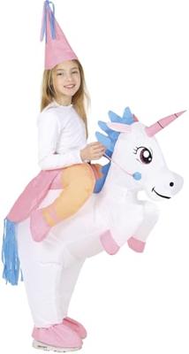 Opblaasbare Unicorn kostuum kind - thumbnail