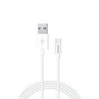 USB-kabel - USB type C 5A 1m CL-126 Wit - thumbnail