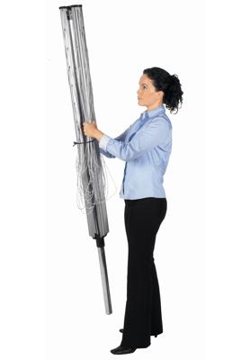 Brabantia Topspinner Droogmolen 50 m Drooglijn + Grondanker Metallic Grey