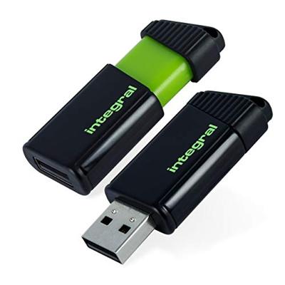 Integral Pulse USB 2.0 stick, 128 GB, zwart/geel Integral Pulse USB 2.0 stick, 128 GB, zwart/geel