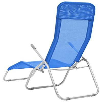 VidaXL Ligbedden inklapbaar 2 st textileen blauw VidaXL Ligbedden inklapbaar 2 st textileen blauw