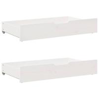 Slaapbank met lades 80x200 cm massief grenenhout wit - thumbnail