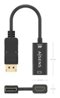 CONVERSOR AISENS DISPLAYPORT-M A HDMI-H 4K @60HZ 15 cm - thumbnail