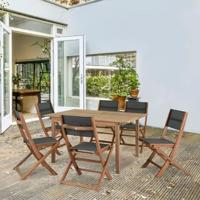 Trädgårdsstol Acacia Grijs (2 Stuks) - thumbnail