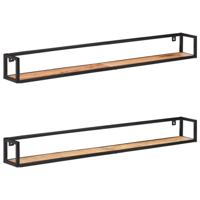 VidaXL Wandschappen 2 st 160 cm massief acaciahout - thumbnail