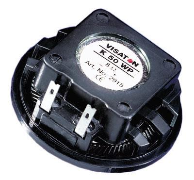 5 cm (2") full-range luidspreker met een plastic mand en plastic diafragma