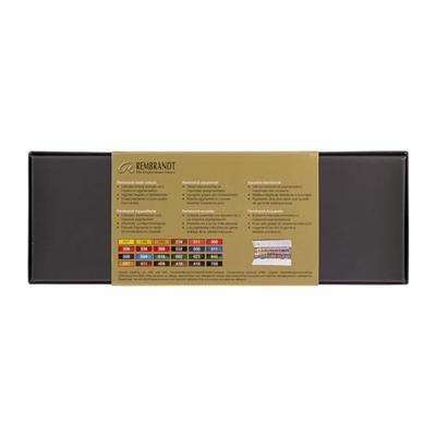 Rembrandt Professionele Aquarelverf Metalen Set - Napjes + Penseel - Algemene Kleurenselectie