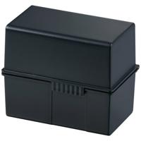 HAN 976-K-13 Kaartenbox Zwart Aantal kaarten (max.): 400 kaarten DIN A6 liggend Deksel als extra bak te gebruiken, Incl. 100 gelinieerd - thumbnail