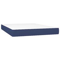 Boxspring met matras stof blauw 140x200 cm - thumbnail