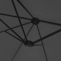 Parasol dubbel dak met LED 449x245 cm antracietkleurig - thumbnail