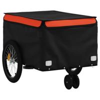 Fietstrailer 30 kg ijzer zwart en oranje - thumbnail
