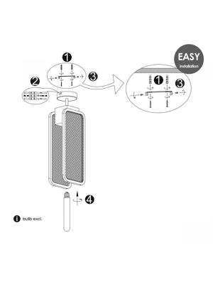 Home sweet home plafondlamp Weave - zwart