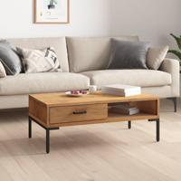 Salontafel 90x50x35 cm massief grenenhout - thumbnail