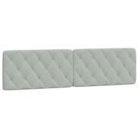 Bedframe zonder matras 200x200 cm fluweel lichtgrijs - thumbnail