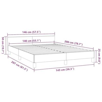 Bedframe met hoofdeinde zonder matras 140x200 cm wit