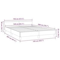 Bedframe met hoofdeinde zonder matras 140x200 cm wit - thumbnail