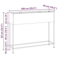 VidaXL Verhoogde tuin plantbak zilver 100 x 26 x 82 cm - thumbnail