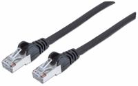 Intellinet 740562 RJ45 Netwerkkabel, patchkabel CAT 6A S/FTP 0.25 m Zwart Folie afscherming, Afscherming gevlochten, Afgeschermd, Halogeenvrij 1 stuk(s) - thumbnail