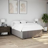Bedframe zonder matras stof taupe 140x200 cm - thumbnail