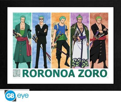 One Piece Framed Print - Pirate Hunter Zoro (30x40cm) One Piece Framed Print - Pirate Hunter Zoro (30x40cm)