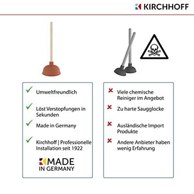 Kirchhoff Uitloopreiniger met houten handvat, Ø 140 mm - 99908200