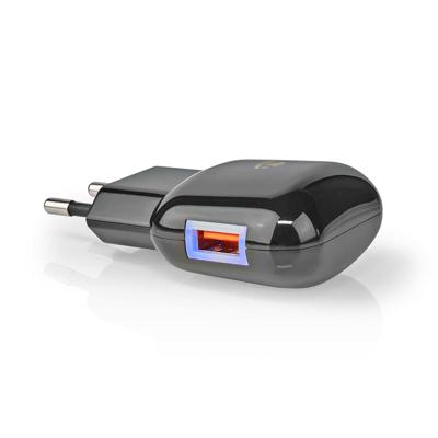 Wandlader | 3,0 A | USB (QC 3.0) | zwart - thumbnail