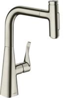 Hansgrohe Metris Select M71 M7117-H240 ééngreeps keukenmengkraan met uittrekbare vuistdouche, rvs look - thumbnail