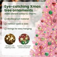 VidaXL Kunstmatig voorverlicht kerstboom met 150 led roze 150 cm pvc - thumbnail