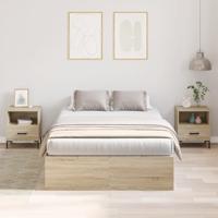 Bedframe Sonoma eiken 190 x 120 x 31.5 cm Bewerkt hout - thumbnail