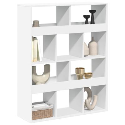 Kamerscherm 100x33x125,5 cm bewerkt hout wit - thumbnail