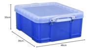 Opbergbox ru 18ltr 480x390x200mm transp blauw - thumbnail
