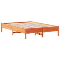 Bedframe massief grenenhout wasbruin 150x200 cm - thumbnail