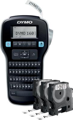Labelprinter Dymo LabelManager 160 draagbaar azerty 12mm zwart valuepack Labelprinter Dymo LabelManager 160 draagbaar azerty 12mm zwart valuepack