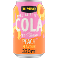 Jumbo Cola Zero Sugar Special Edition Peach Blik 330ML - thumbnail